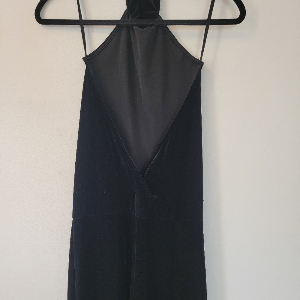 Black velvet romper